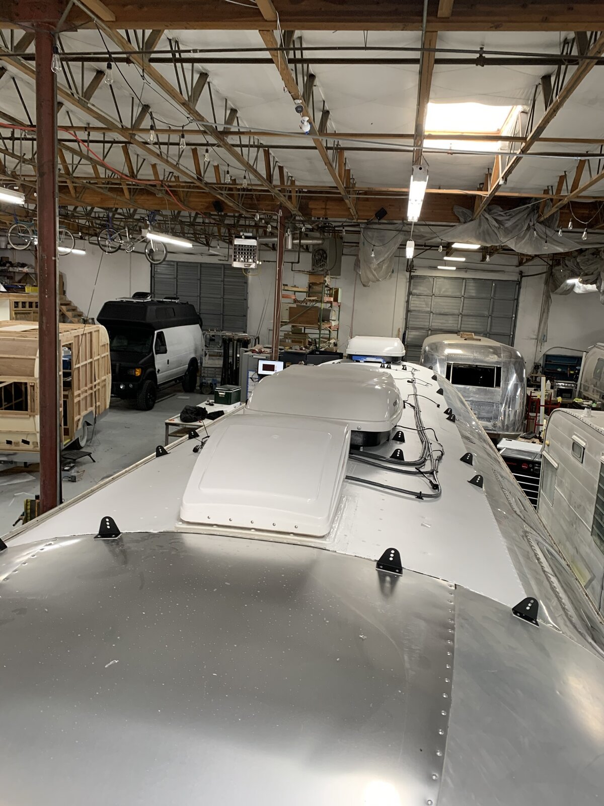 Electrical work begins